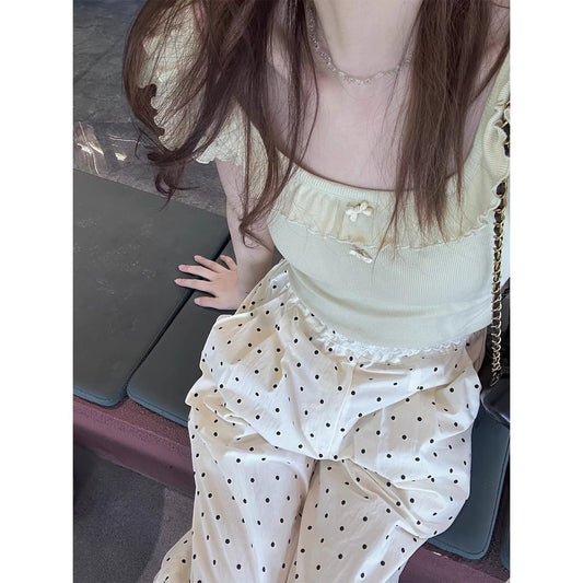 Pink Knitted Top with Flutter Sleeves  64D143 us