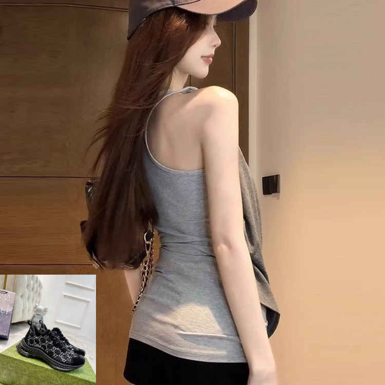 Women's Sleeveless Vest with Swing Collar  SA920