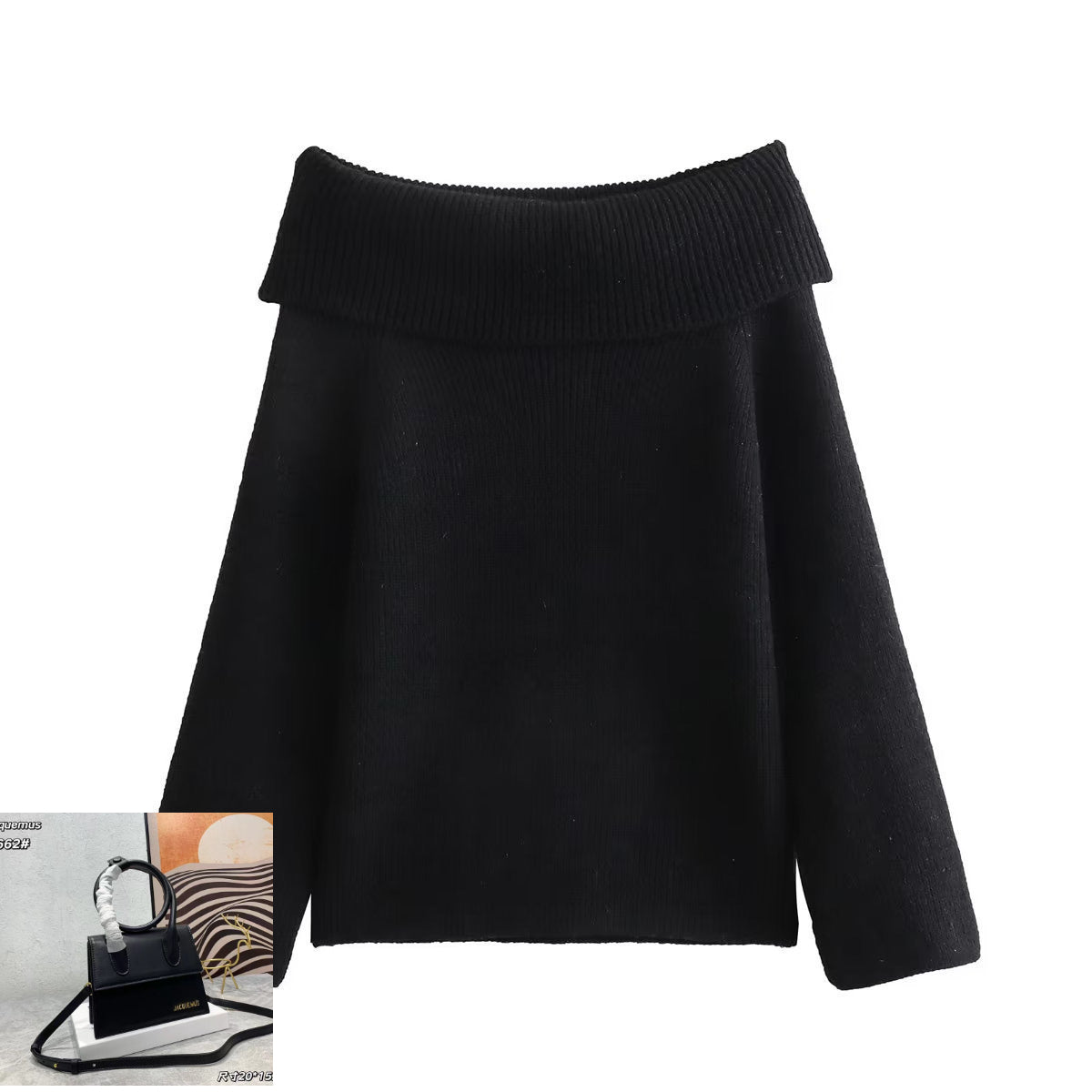Straight Shoulder Long-sleeved Sweater Top SA401