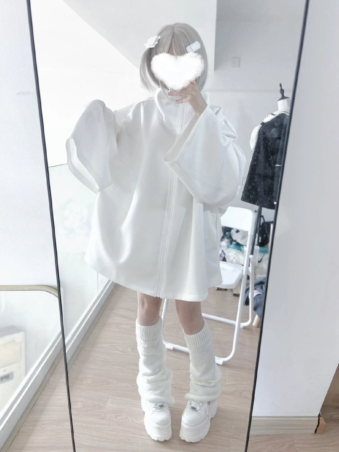 Women's White Sweatshirt SAB179/SAB180