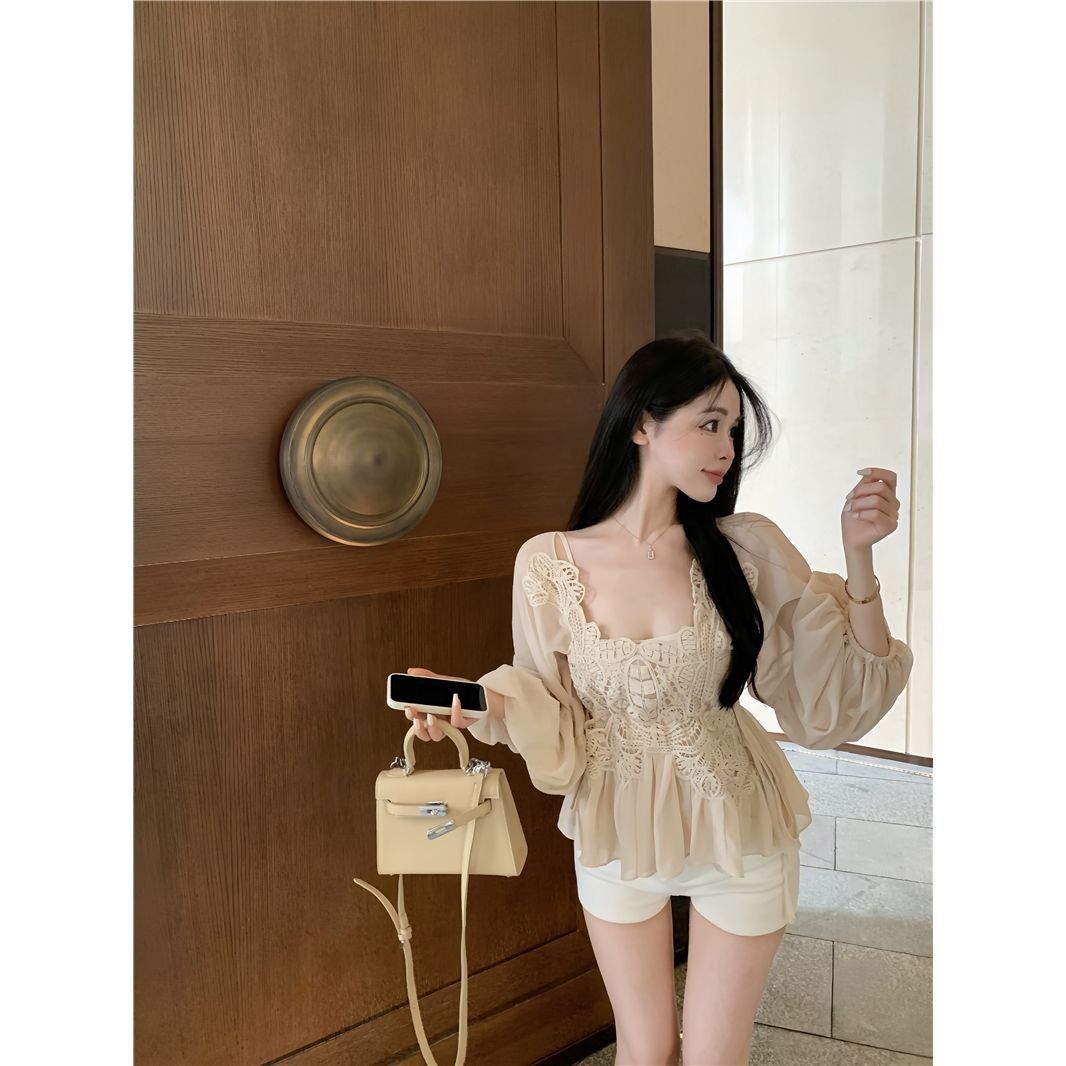 Puff Sleeve Chiffon Shirt SA952