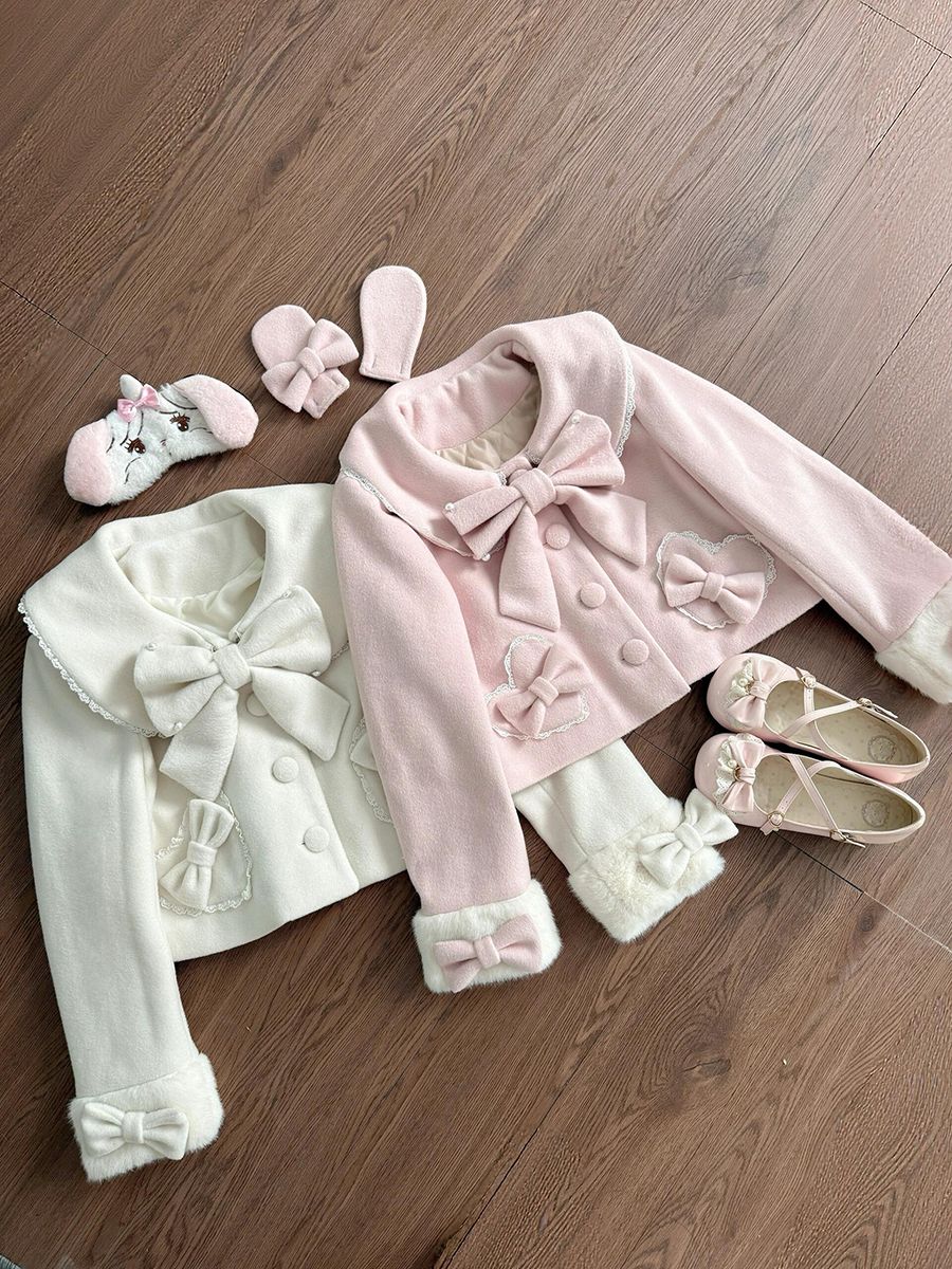 Bow Woolen Coat SAB040