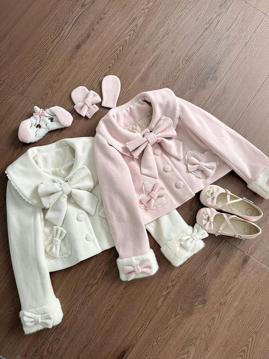 Bow Woolen Coat SAB040