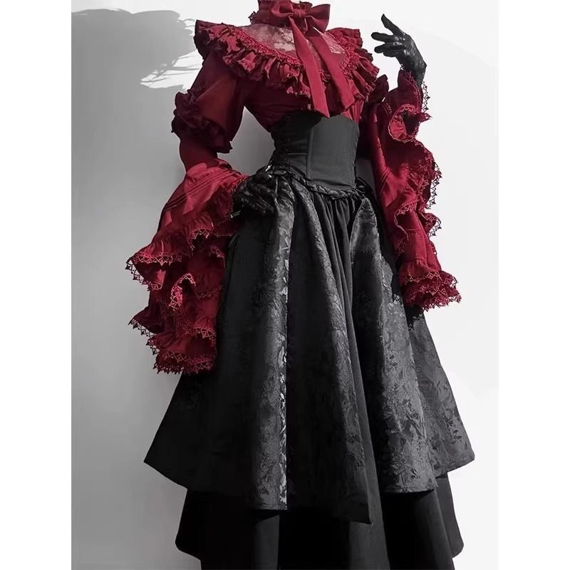 Lolita Skirt and Long-sleeved Blouse Set  US 64D192