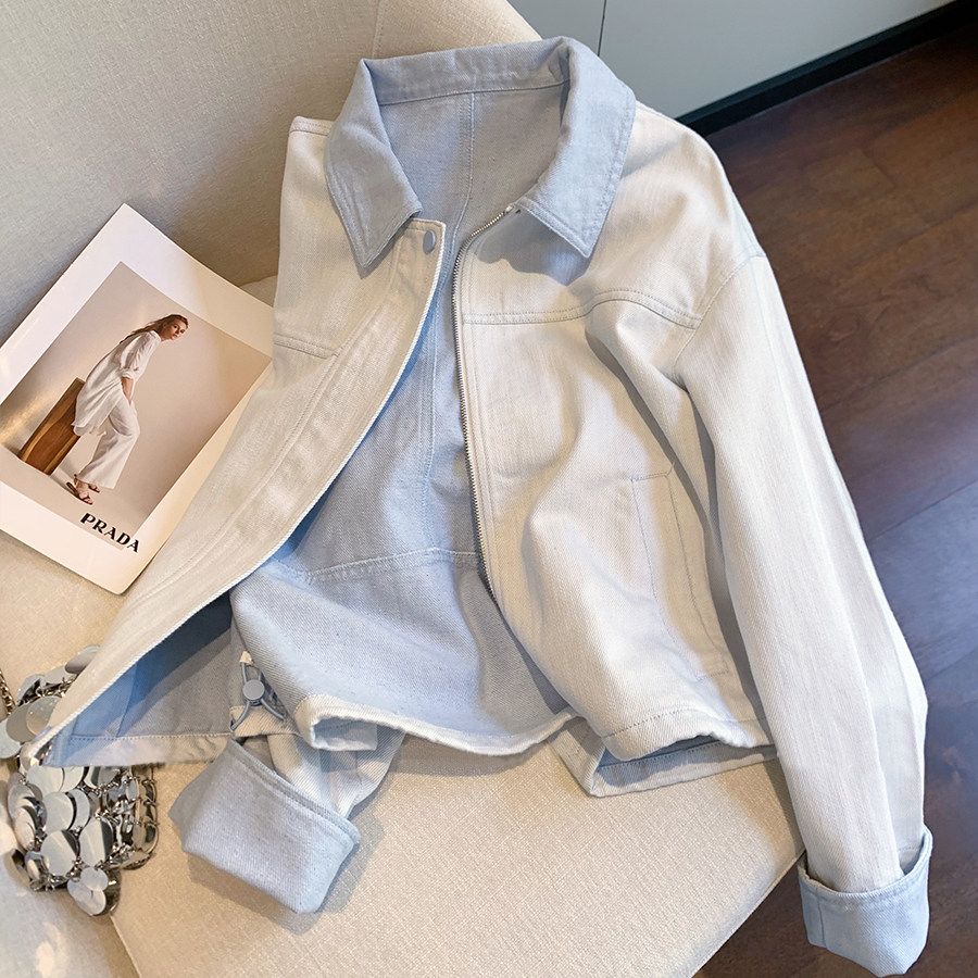 Light Blue Denim Women's Jacket SAB210