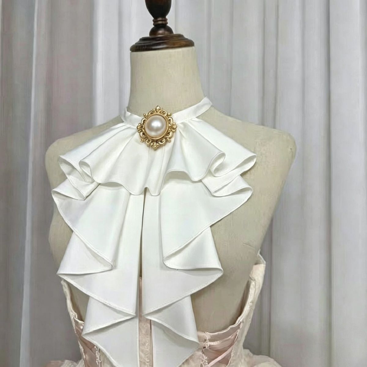 Lolita Gothic Style Gemstone Cross Collar Flower IL 64H084