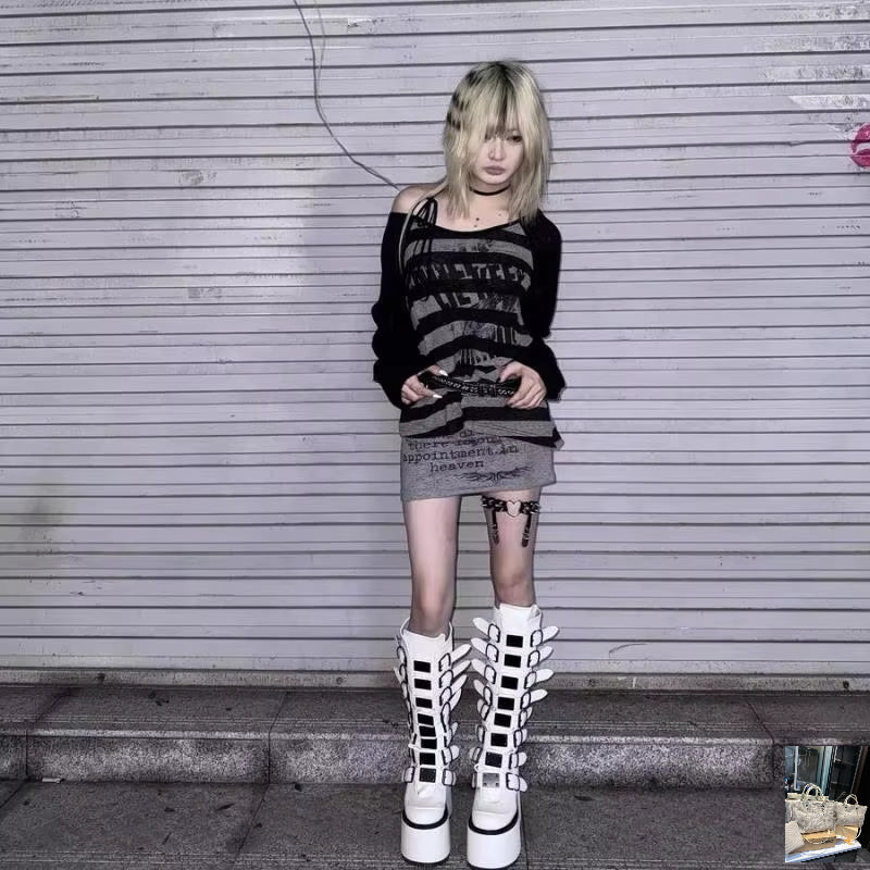 Subcultural Harajuku Hip Hop Striped T Shirts SA194