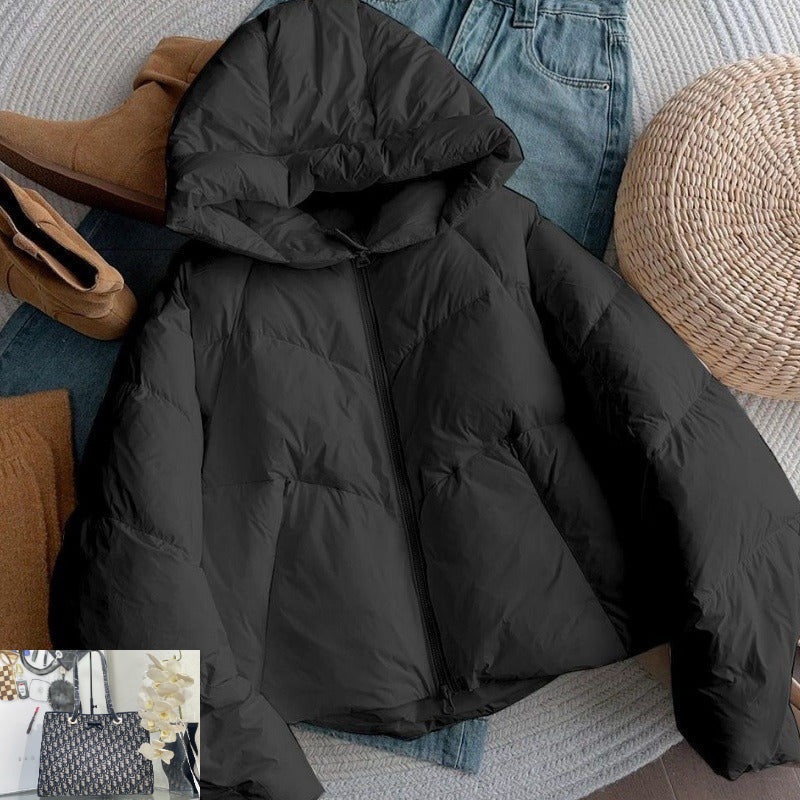 Off-white Short Hooded Cotton Jacket SAB169