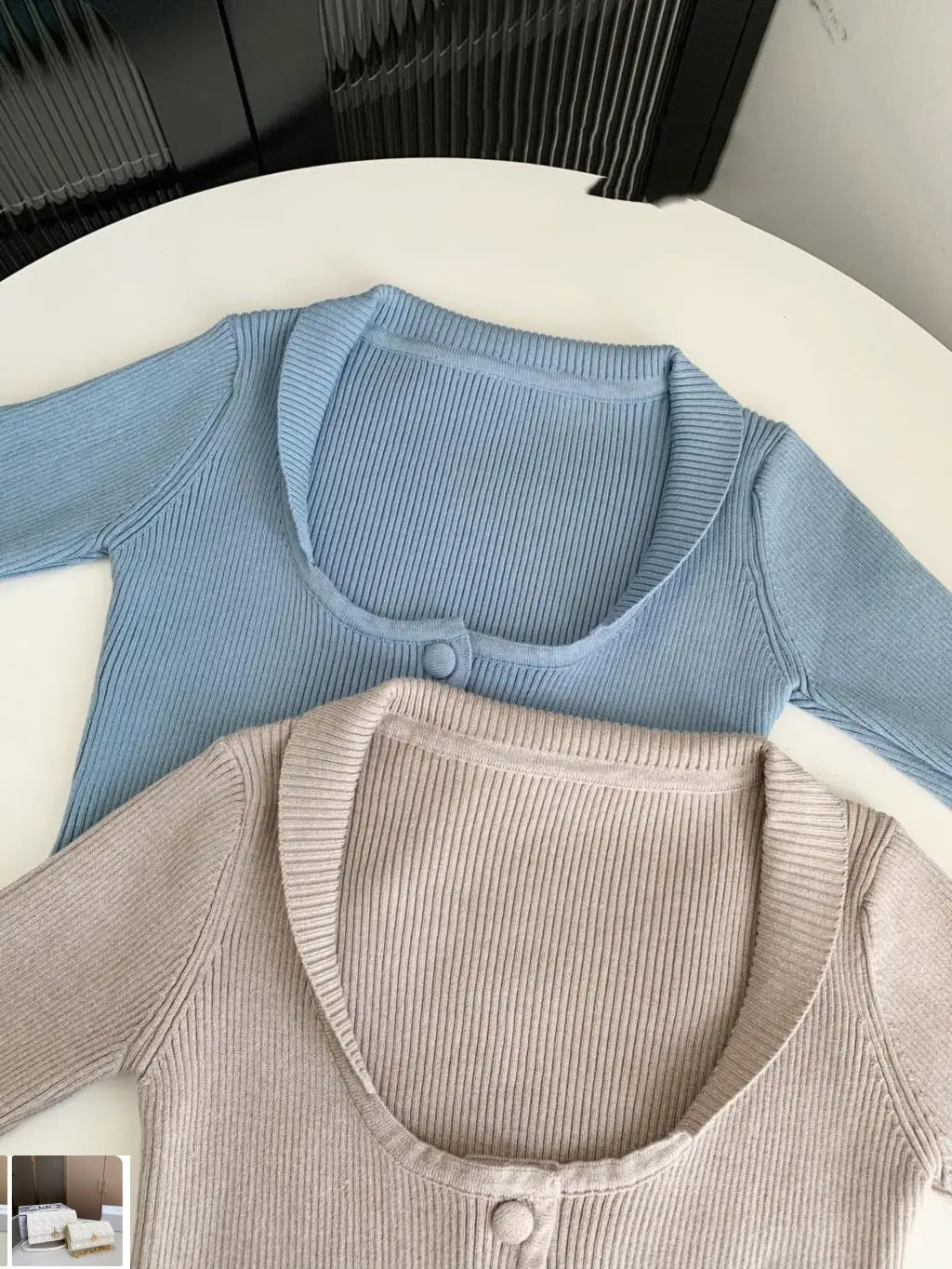 Y2k Sweet Outfits Woman Solid Knitted Cropped Patchwork Vest SA296/SA297