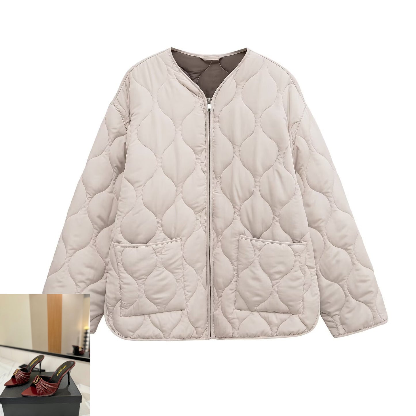 Loose Quilted Cotton Coat SA498
