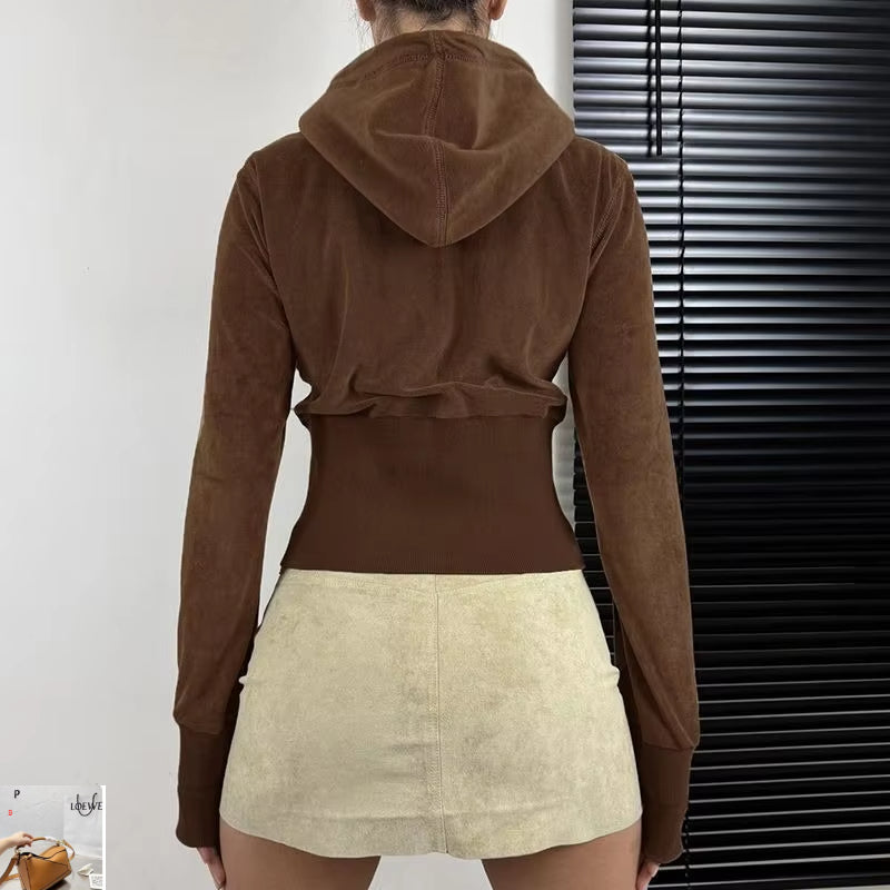 Solid Slim Fit Women’s Short Coat Long Sleeve SA192