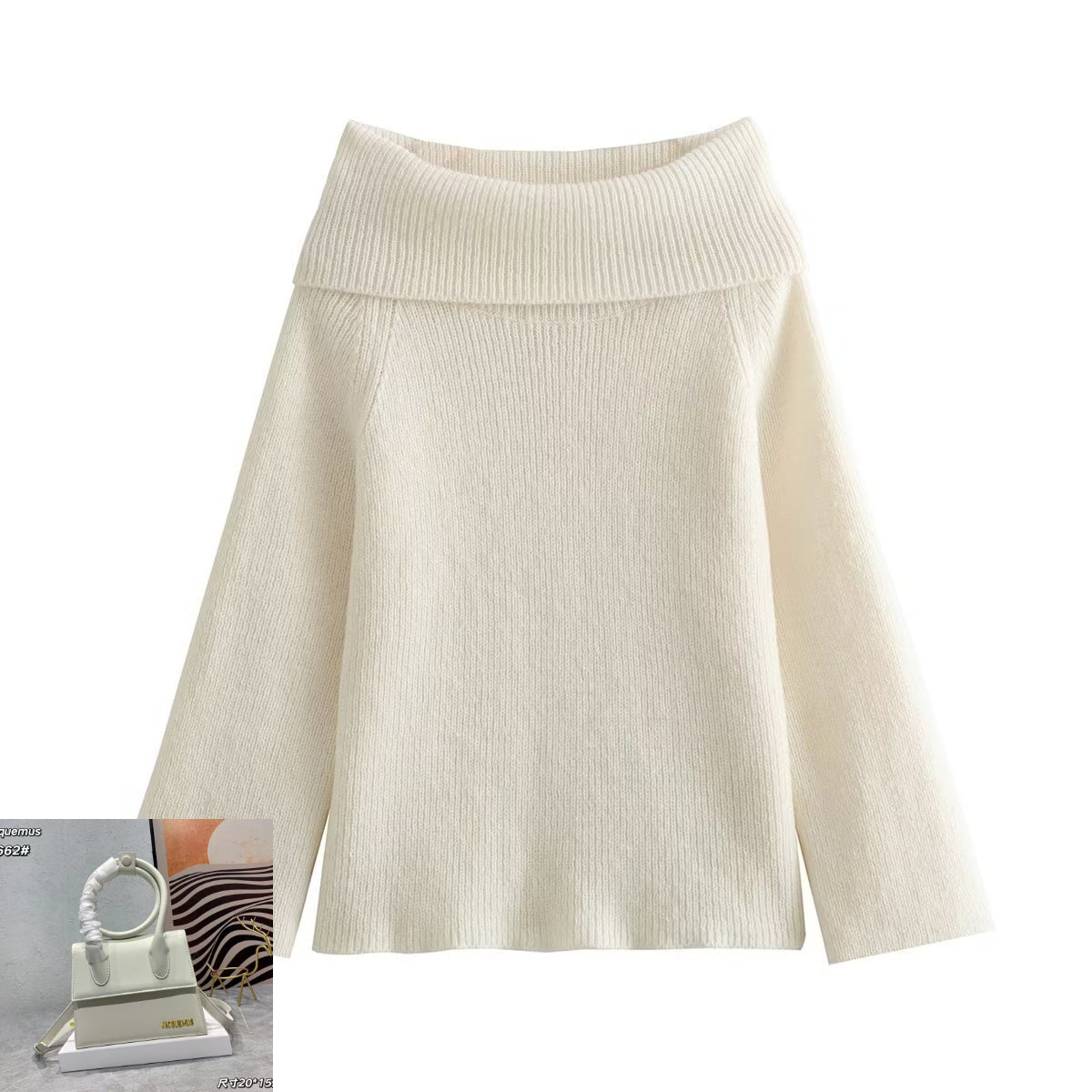 Straight Shoulder Long-sleeved Sweater Top SA401