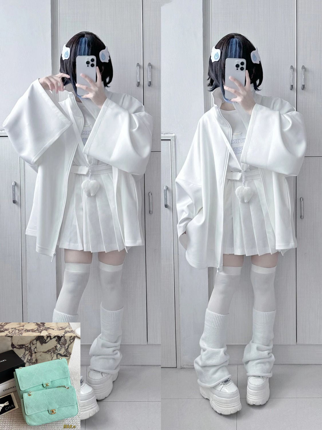 Women's White Sweatshirt SAB179/SAB180