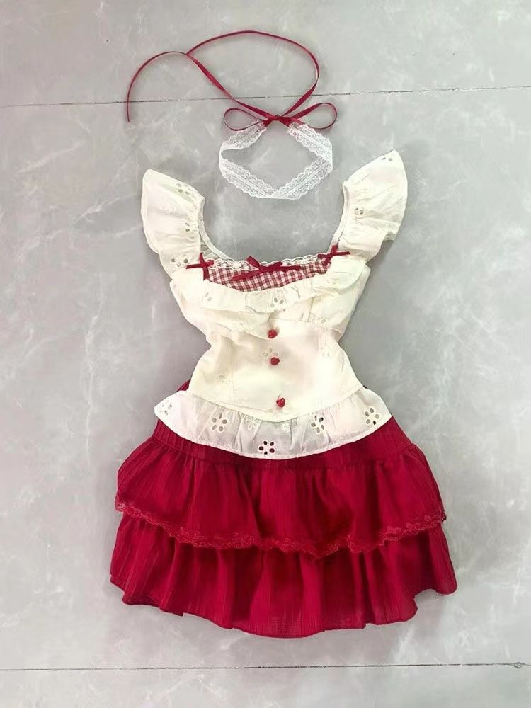 Patchwork Top + Lace Skirt 69C031