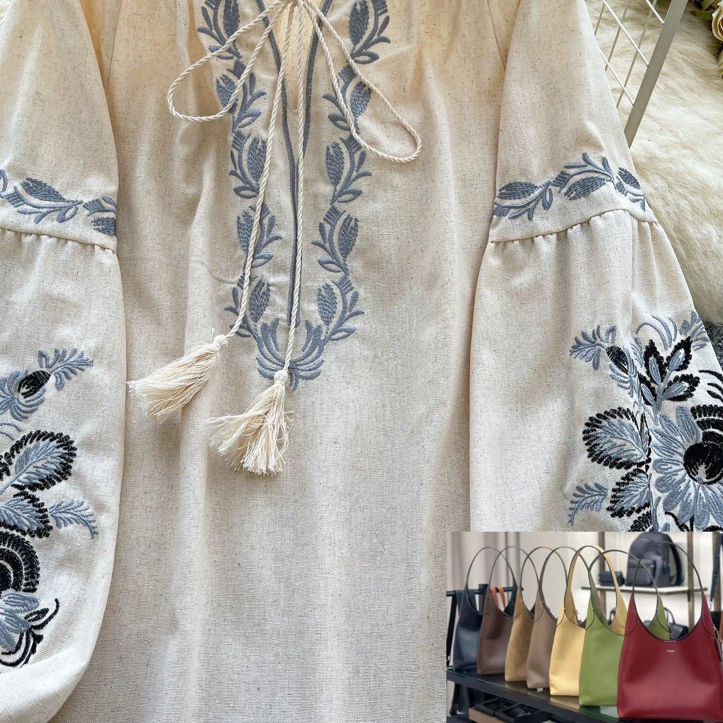 Embroidered Ethnic Style Shirt SA454