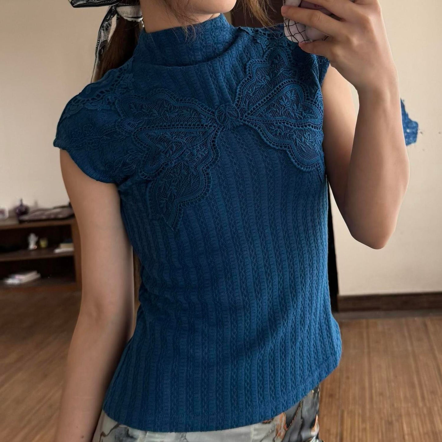 Lace Short-sleeved Top SA818