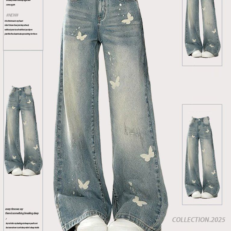 Butterfly Print Jeans 69C029