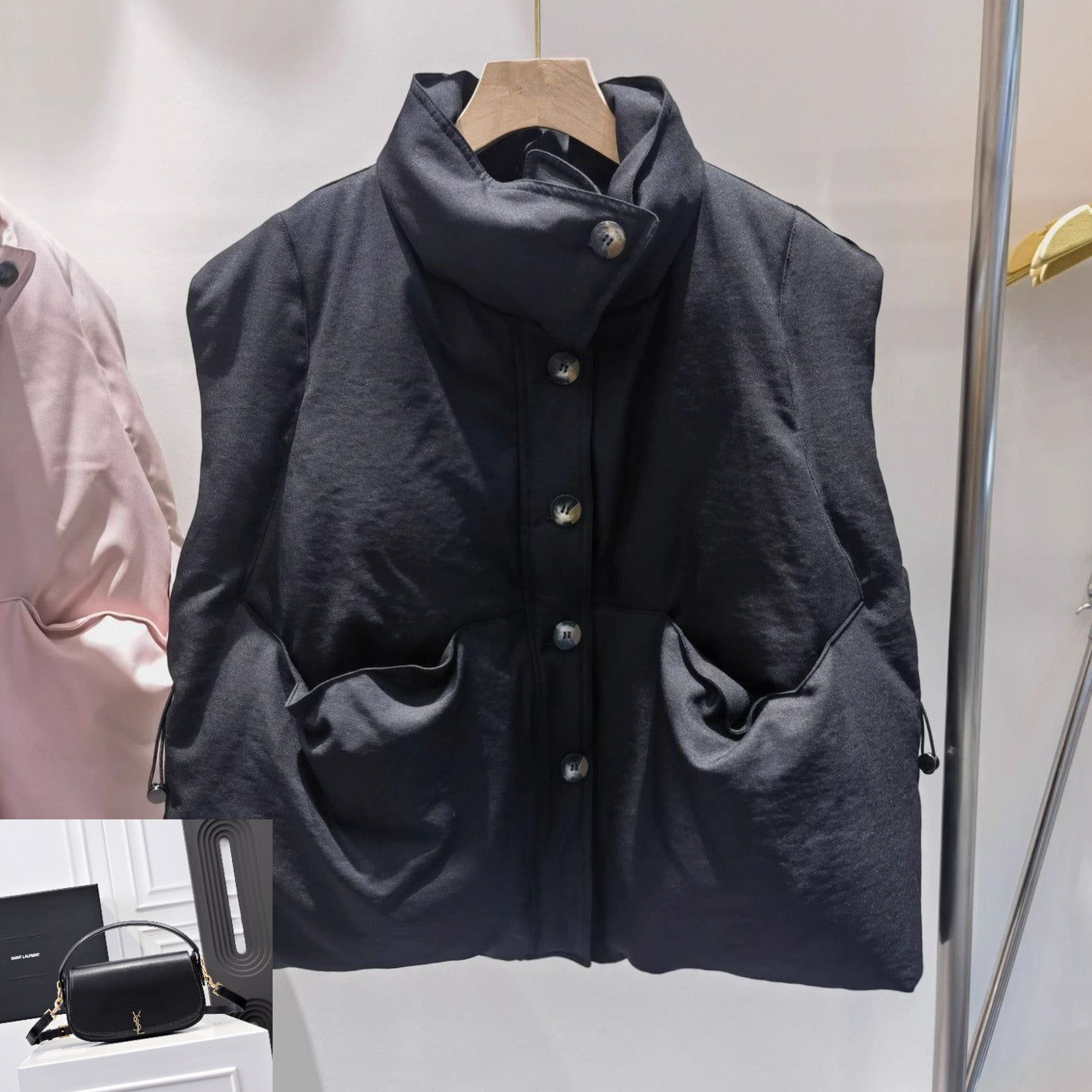 Winter Short Stand-up Collar Vest for Women SA493