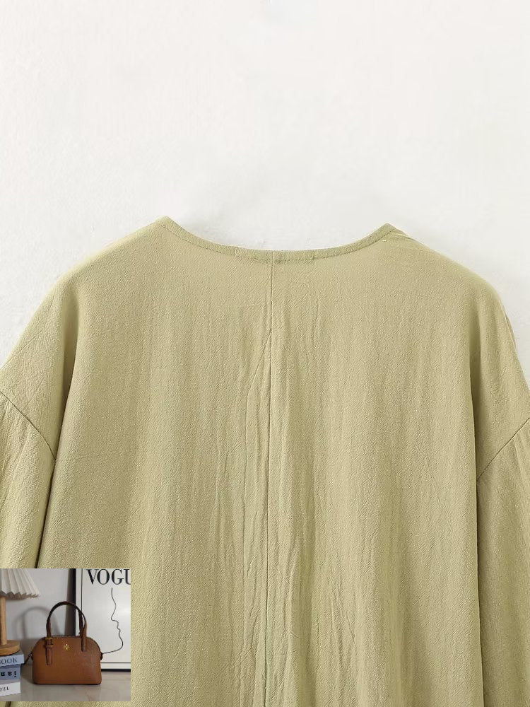 Summer New V-neck Fashion Embroidered Top SA379