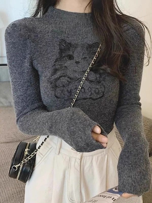 Half-high Collar Knitted Bottoming Shirt SAB201