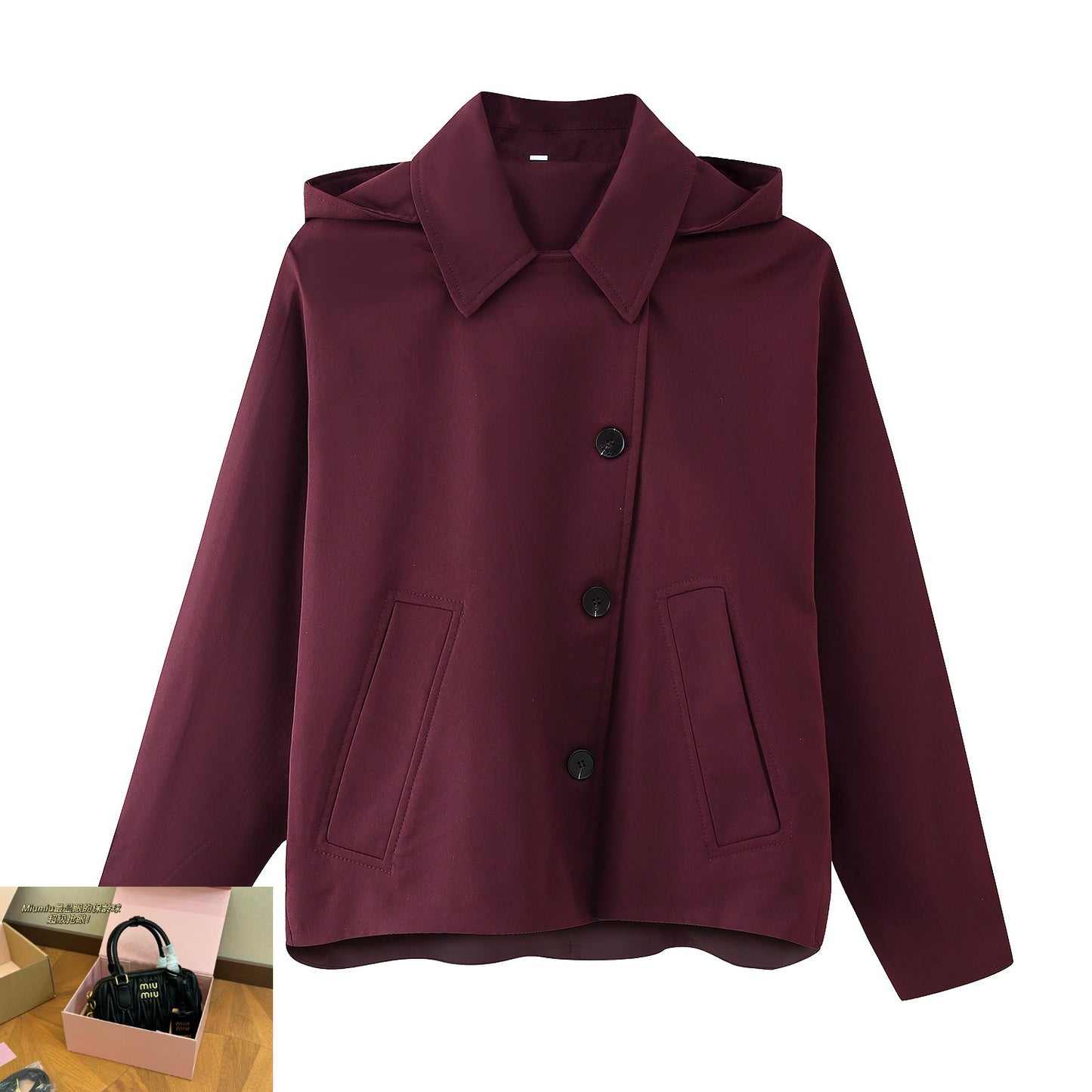 Long Sleeve Short Hooded Windbreaker SA416