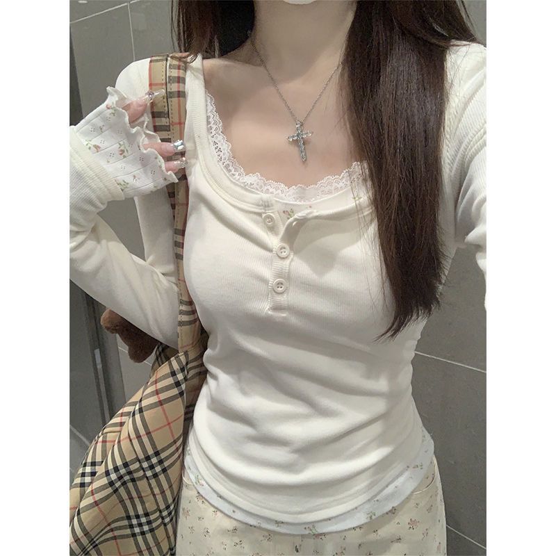 Fake Two-piece Long-sleeved T-shirt  SAB114
