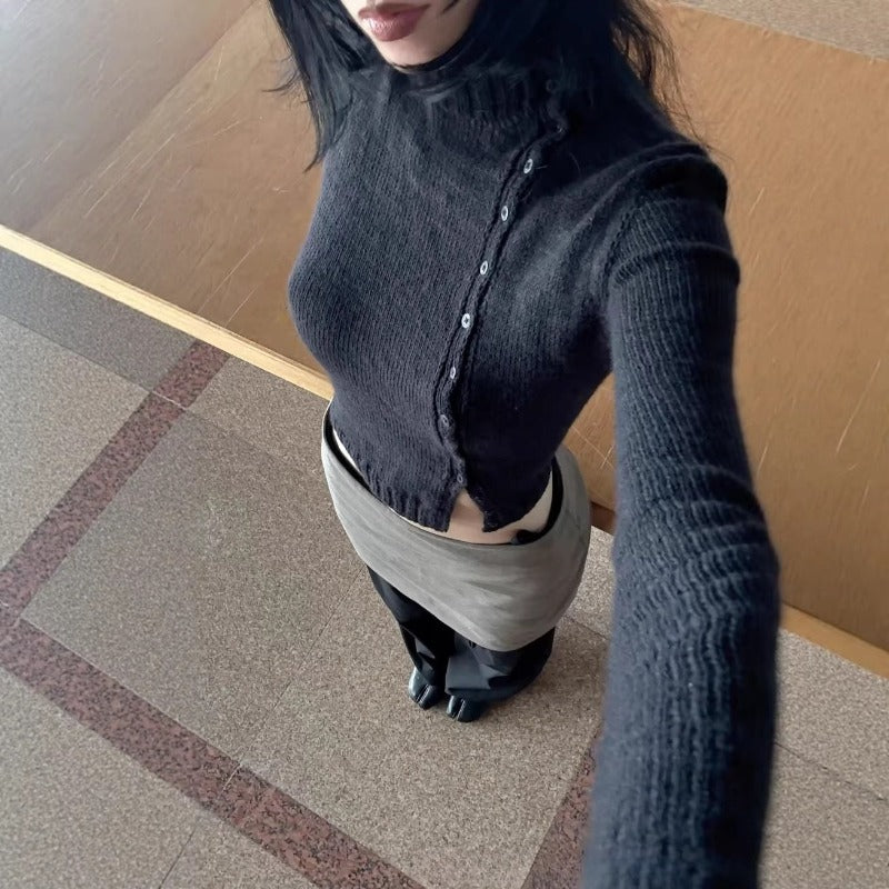 Black Turtleneck Top SA728/SA729